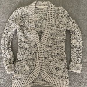 Black and White chunky open cardigan